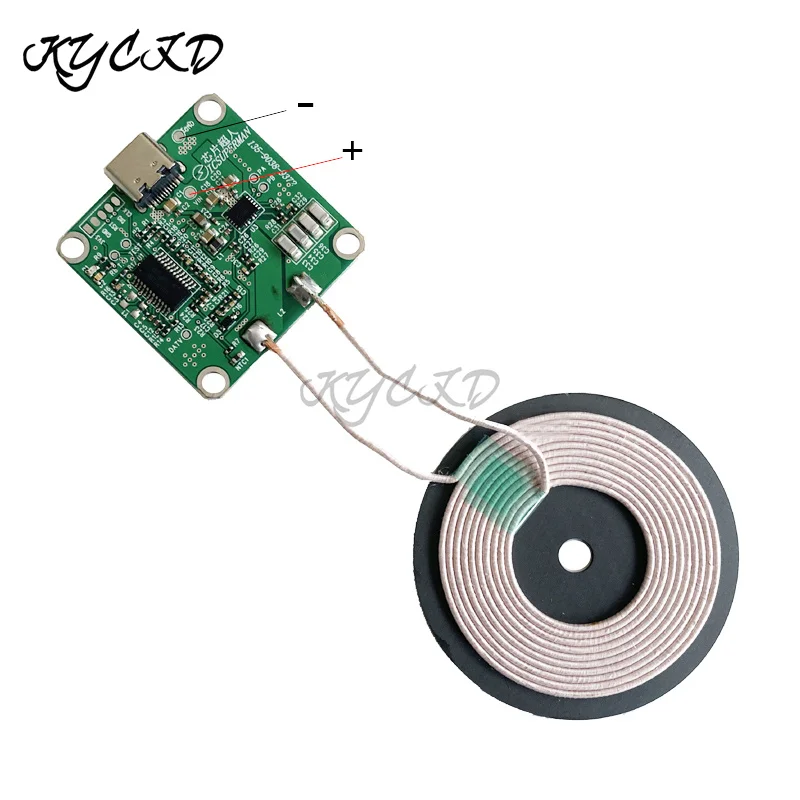 20w qi standard wireless charger transmitter board battery power bank fast charging coil circuit for iphone samsung smartphone free global shipping