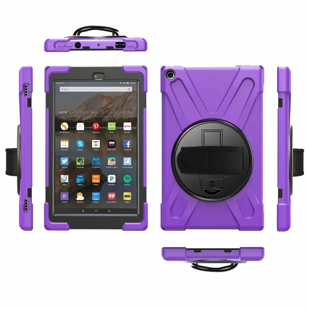 Силиконовый чехол для Amazon Kindle Fire HD10 2017 2018 2019 противоударный защитный всего тела с