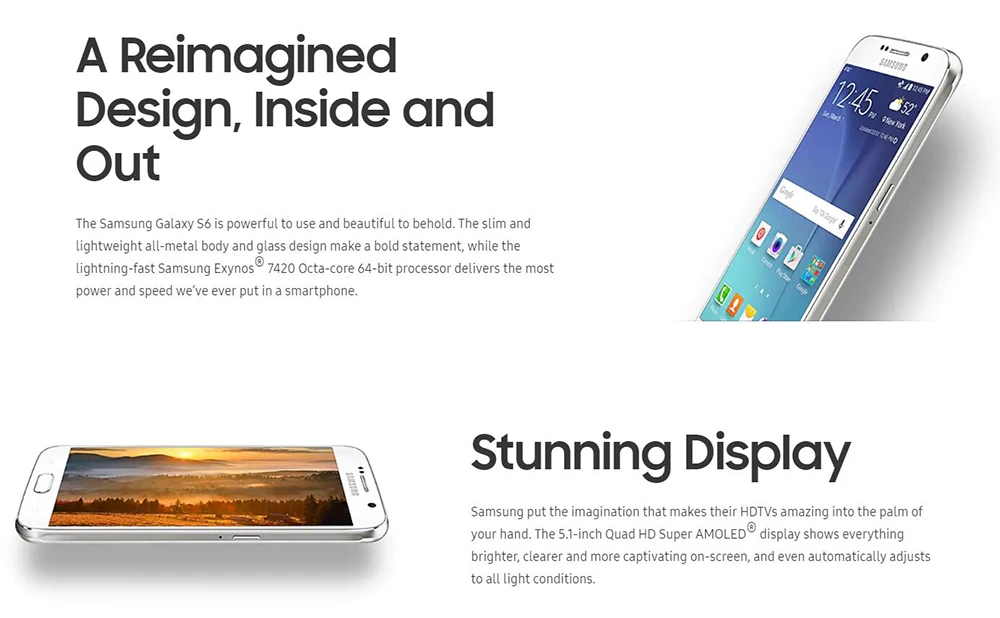 ЕС Версия samsung Galaxy S6 G920F 3 ГБ 32 ГБ мобильный телефон Exynos 7420 5," NFC 16MP отпечаток пальца 4G LTE телефон