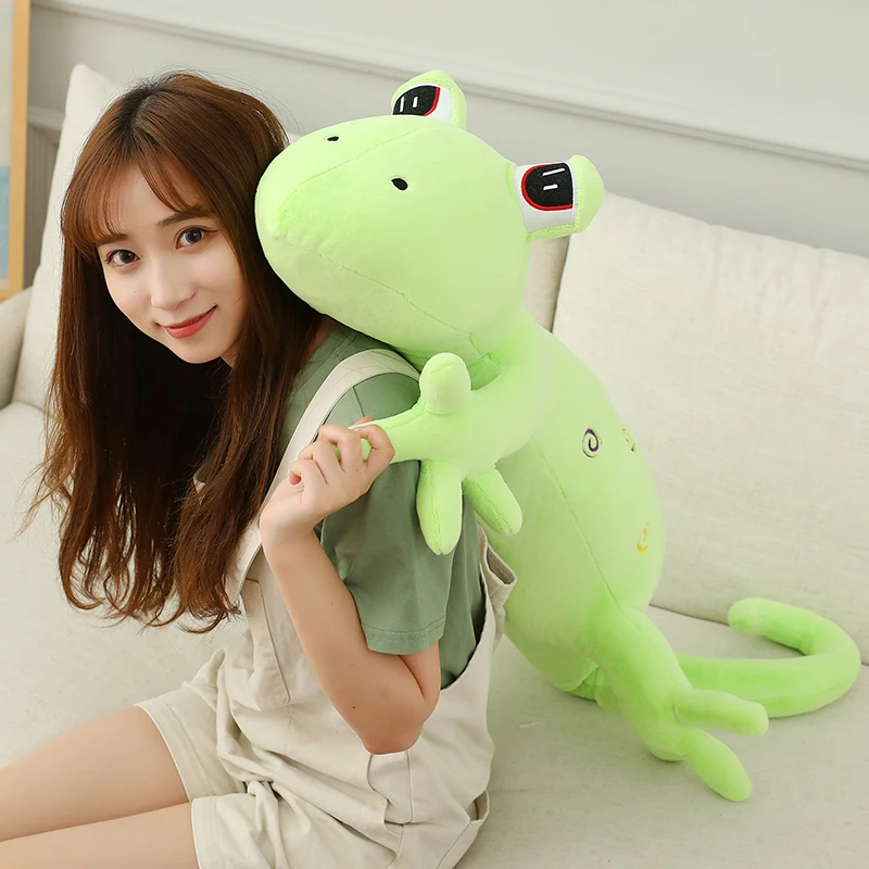 

Gecko Plush Toy Soft Filled Plush Animal Chameleon Lizard Doll Pillow Cushion Kid Gift