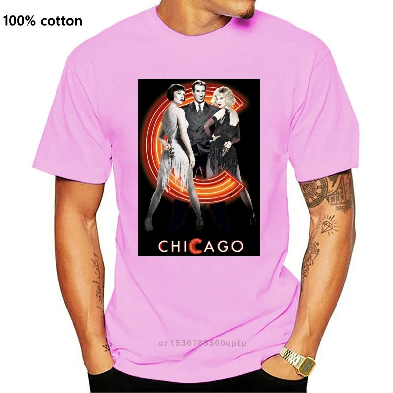 Классическая мужская футболка из Чикаго фильма 100% хлопка E0626|Мужские футболки| |