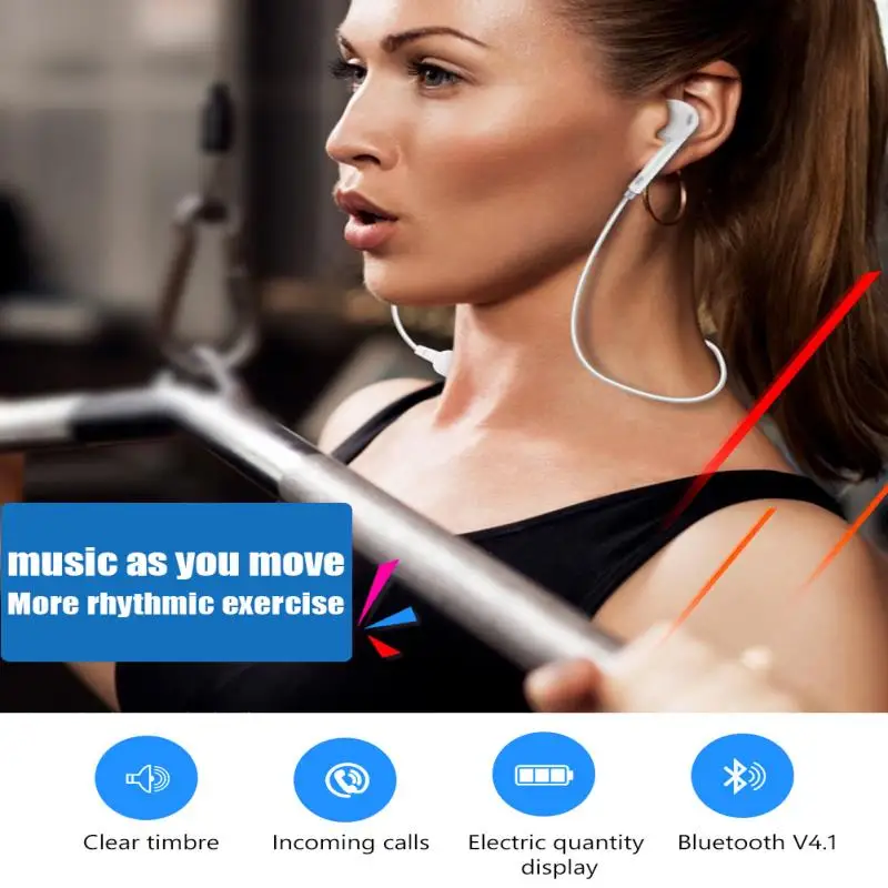 s6 wireless earphone music headset phone neckband sport bluetooth stereo earbuds earphone with mic for iphone samsung xiaomi free global shipping
