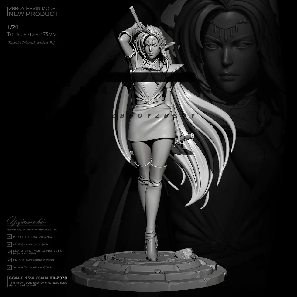 

1/24 Resin model kits figure beauty colorless and self-assembled TD-2978