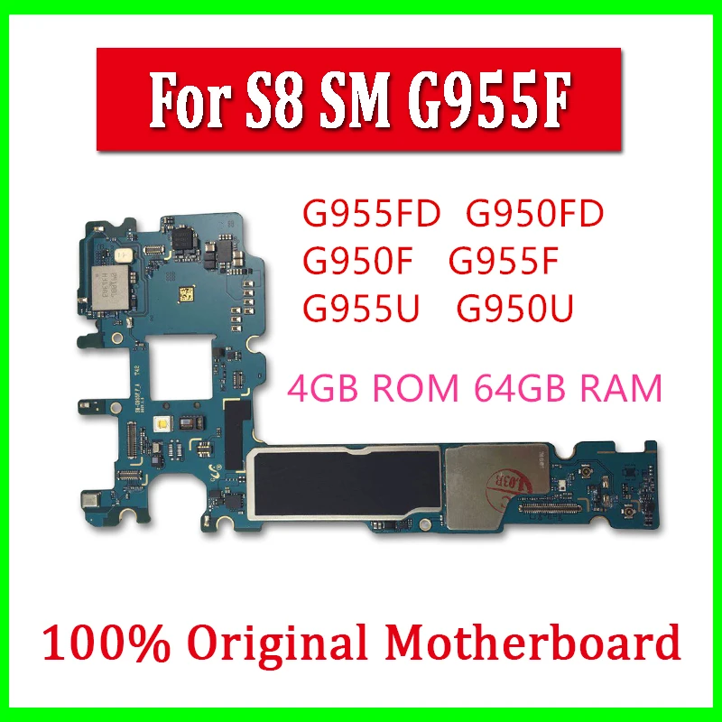 Материнская плата для Samsung S8 Plus G955FD G950FD G950F G955F G955U G950U 64 ГБ оригинальная
