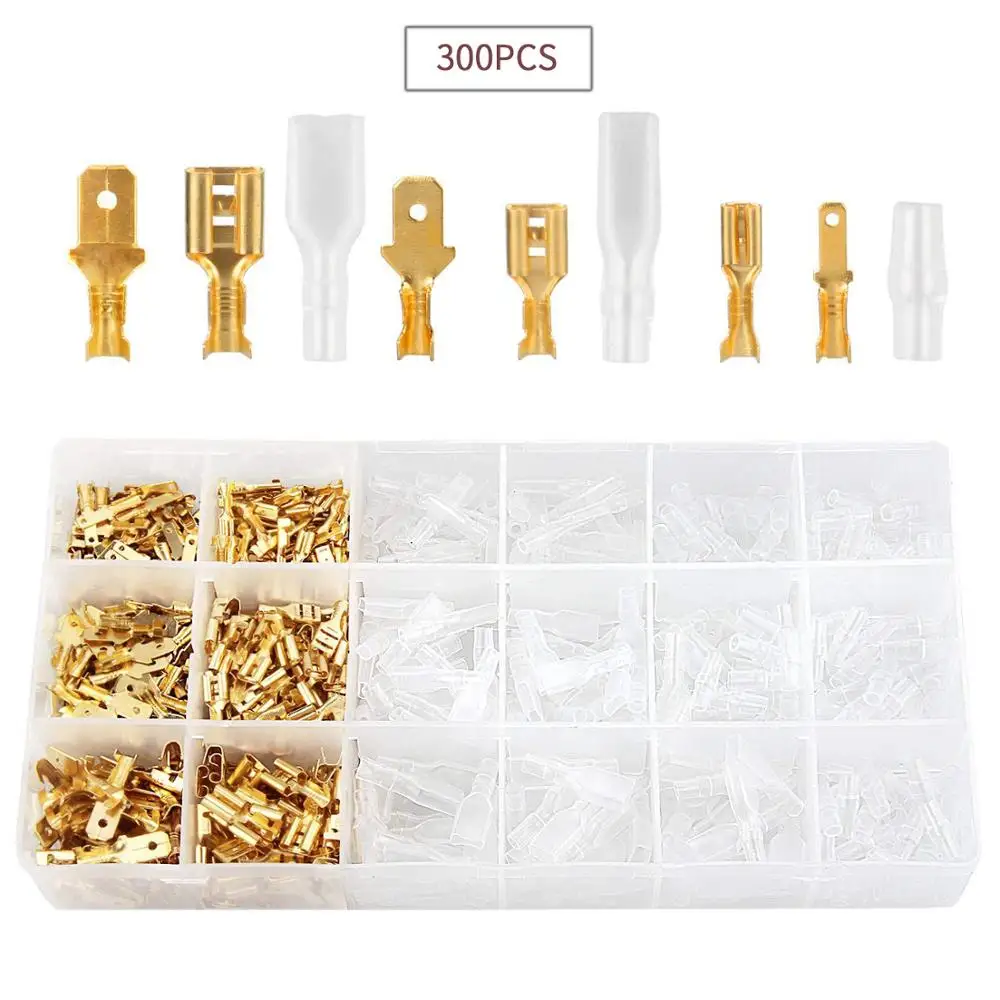 300PCS SN-48B+ 270 шт.+ 300 шт. обжимной инструмент DuPont набор клемм обжимные плоскогубцы JST-SM разъем Molex 26-16AWG IWISS инструмент - Цвет: 300PCS