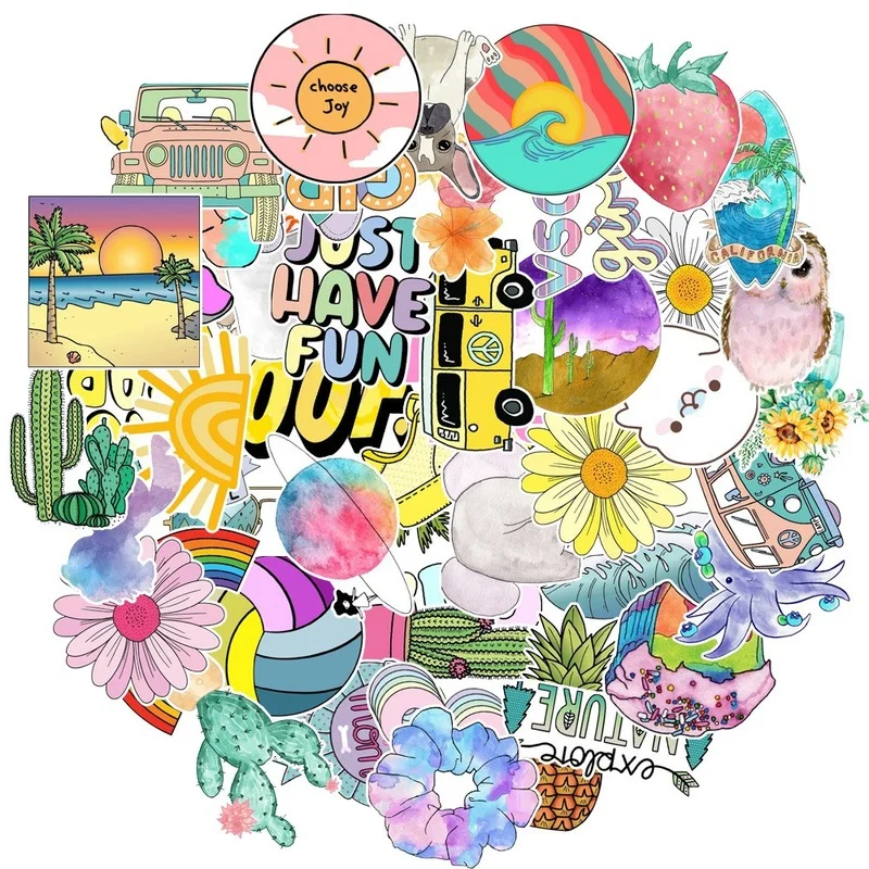 50 шт./лот водонепроницаемые наклейки на гитару Забавный дизайн для ноутбука