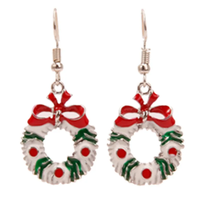 

18 Style Exquisite Charm Fashion Christmas Earrings Snowflake Elk Bell Christmas Tree Ear Hook Party Jewelry for Women/Girls