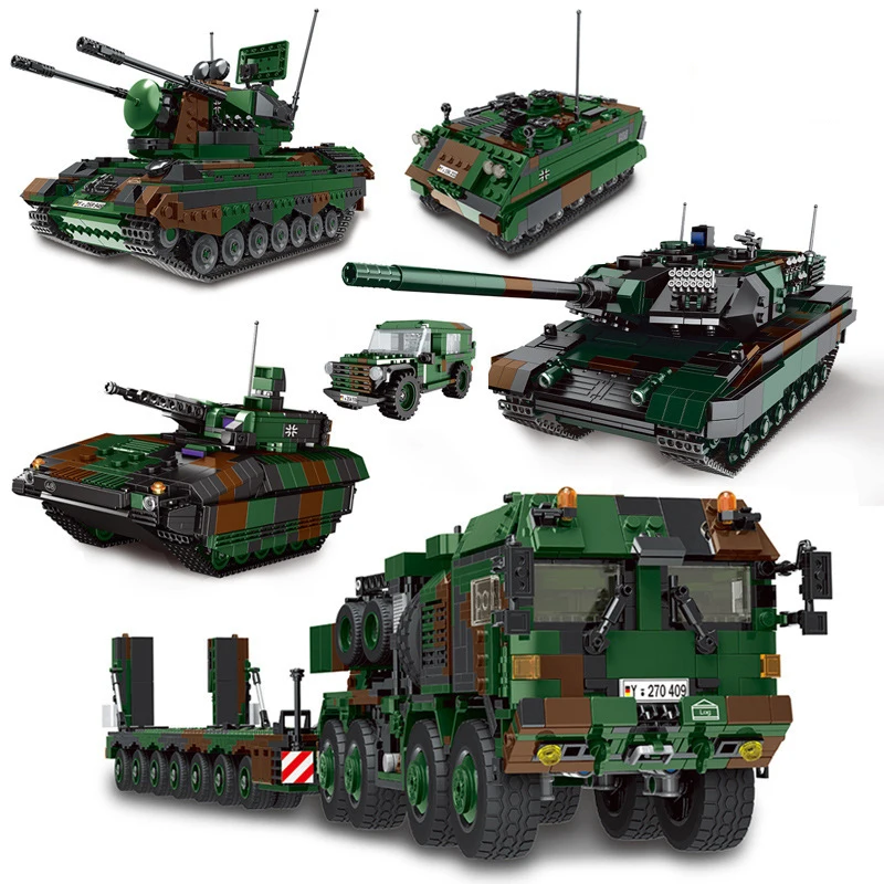 

Iraq War Gulf Military Vehicle Sets Model Building Blocks Bricks Tank Truck Army Armored Car Cannon America Germany Ww2 Figures