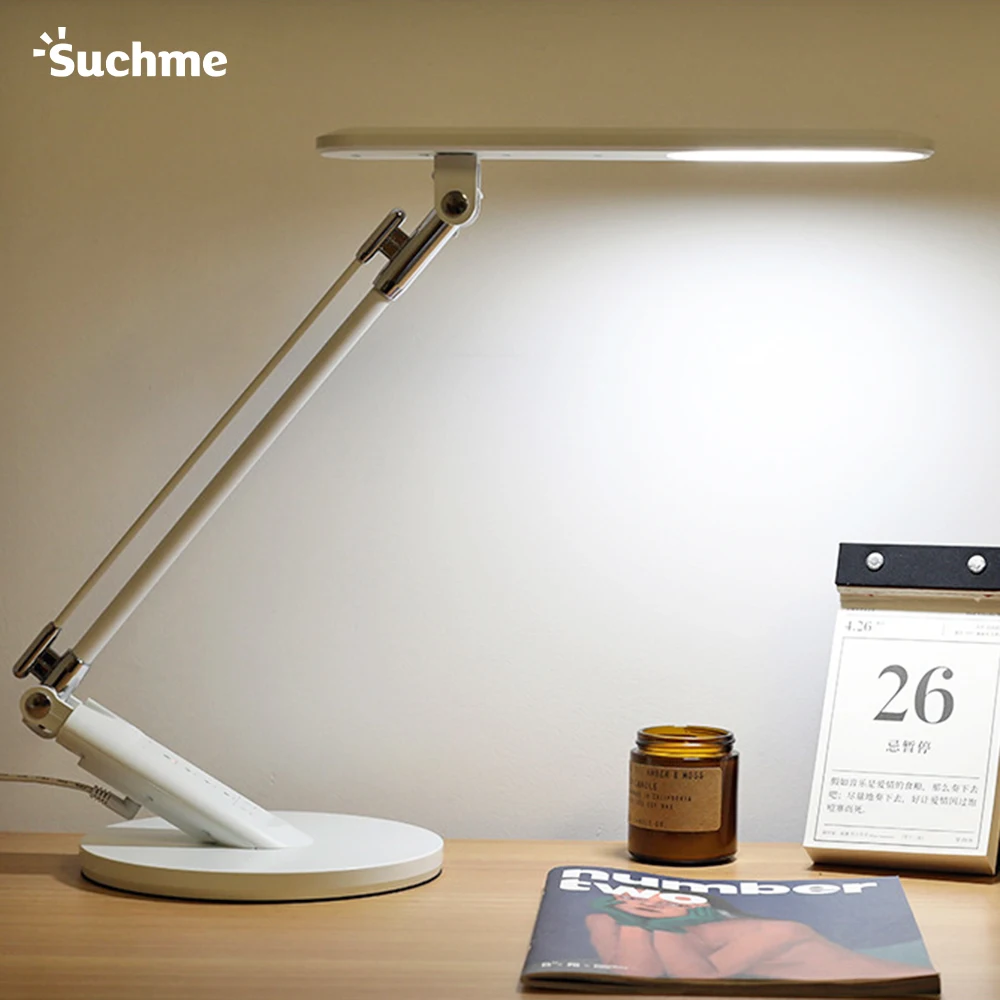 Suchme 2020 LED Desk Lamp 7W High Power Reading Table EU/US Plug Light Stand USB Output Eye-Protection 4 Color | Лампы и освещение