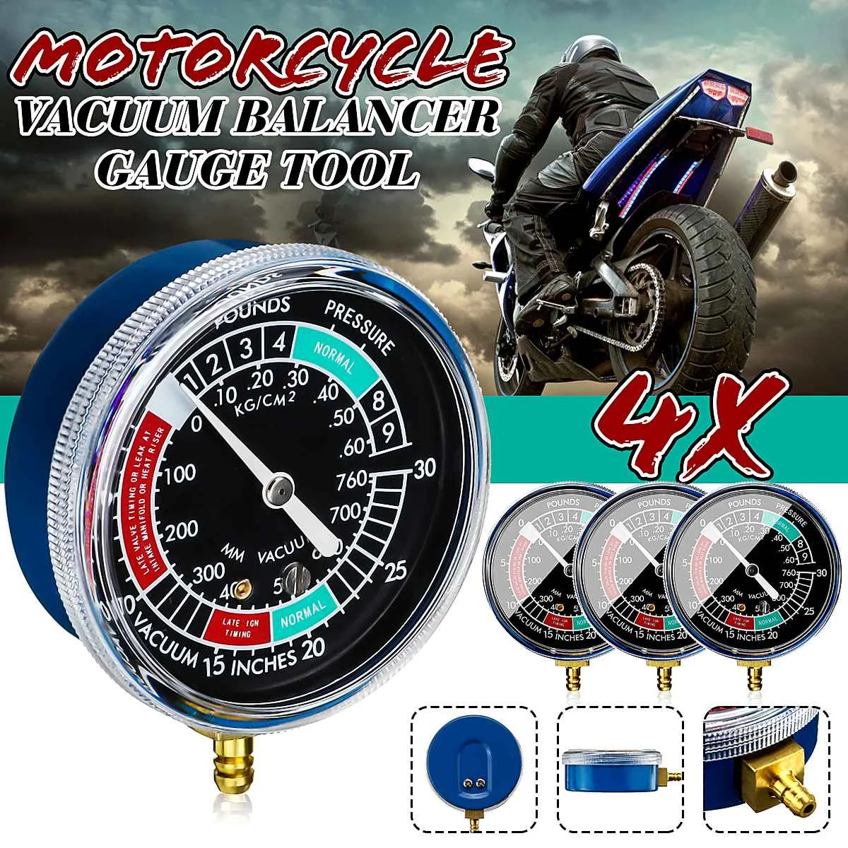 

1/2/4pcs Motorcycle Carb Carburetor Fuel Vacuum Balancer Cylinder Gauge Synchronizer Diagnostic Tool For Honda/Yamaha/Suzuki