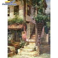 photocustom paint by number house kits home decoration pictures painting by number landscape handpainted art gift