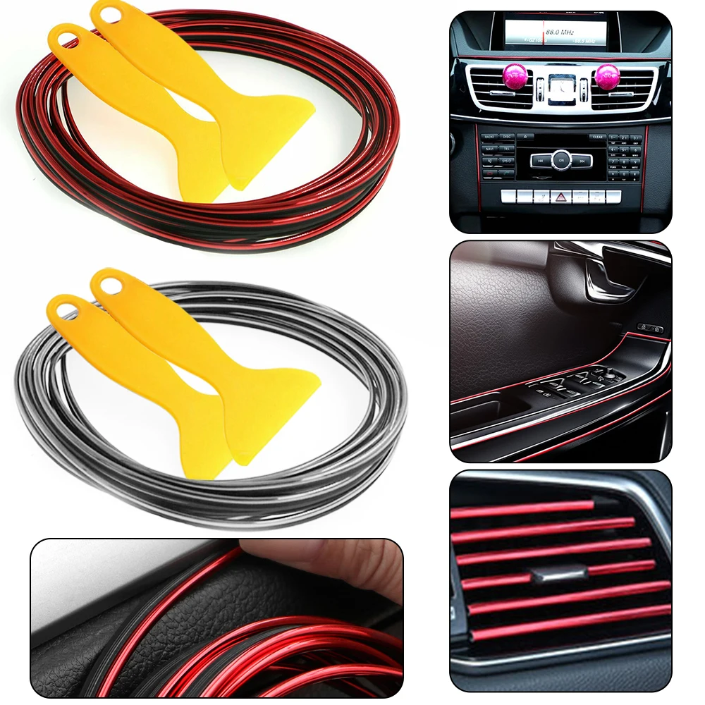 5 м автомобильный уплотнитель Стайлинг сделай сам гибкие наклейки для интерьера