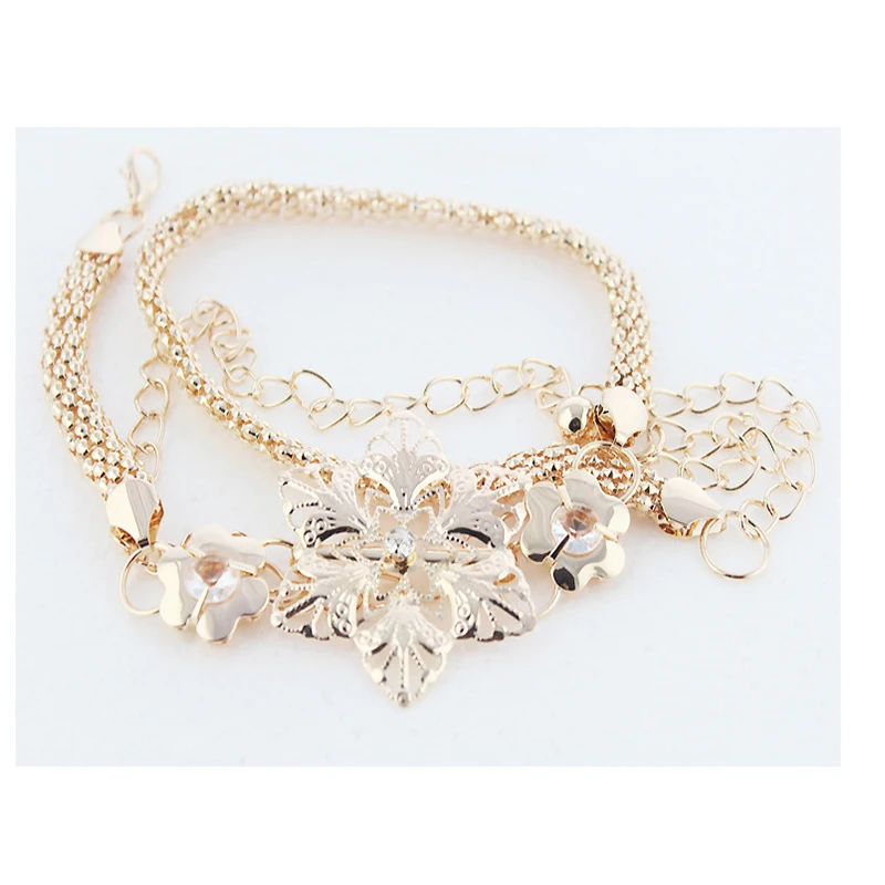 Модных женских пояс-цепочка на талию Стразы с украшением в виде кристаллов