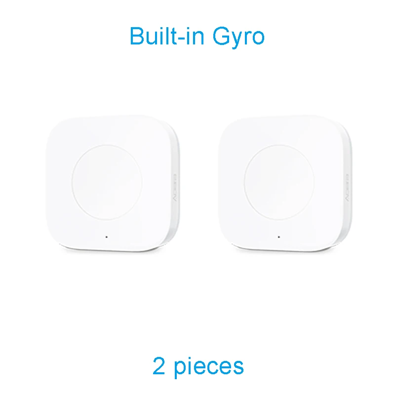 2 Gyro Version Xiaomi Aqara умный беспроводной мини-переключатель ZigBee беспроводное соединение Встроенный гироскоп работа с HomeKit MIJIA приложение умный дом Комплект - Цвет: 2 Gyro Version