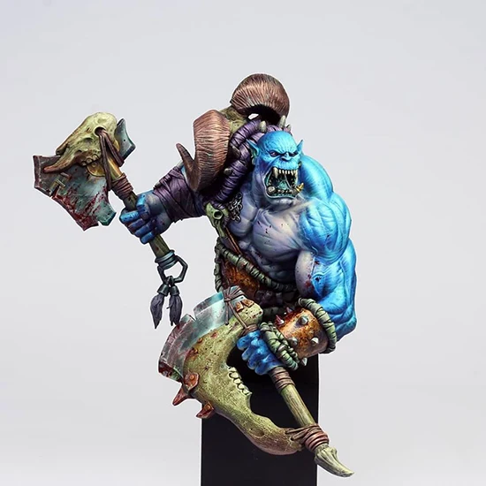 

1/10 ancient man warrior orc bust (NO BASE ) Resin figure Model kits Miniature gk Unassembly Unpainted