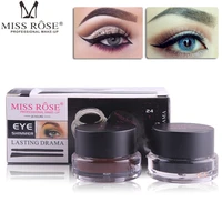 miss rose black brown gel eyeliner brush set waterproof eyes makeup long lasting