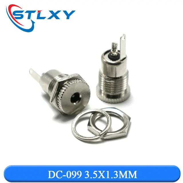 2Pcs DC-099 5.5mm x 2.1mm 2.5mm 1.3 DC Power Jack Socket DC099 Female Panel Mount Connector Metal 5.5*2.1 5.5*2.5 | Строительство и