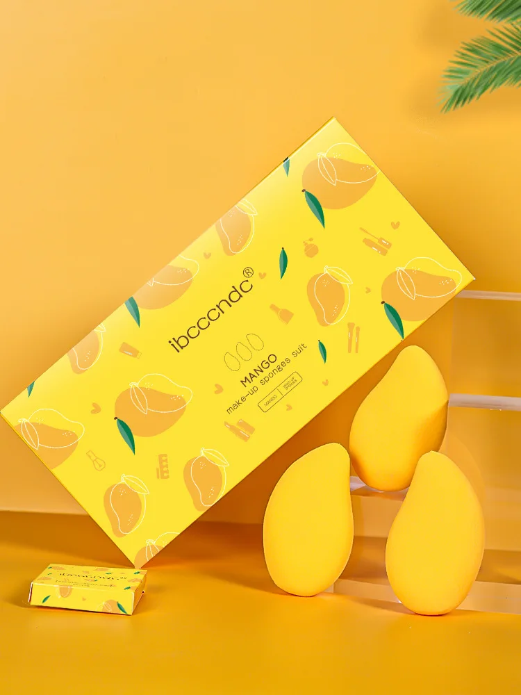 

Makeup egg set Mango powder puff Fruit puff Foreign trade beauty egg set box Makeup egg set