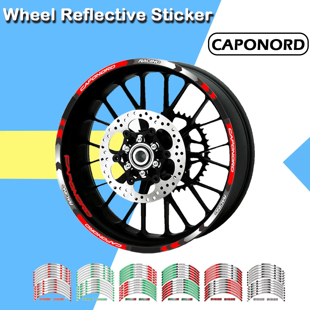 

Motorcycle Wheel Sticker Reflective Rim Stripe Tape Motorbike Decal Styling Stickers for Aprilia CAPONORD ETV1000 Rally 14-16