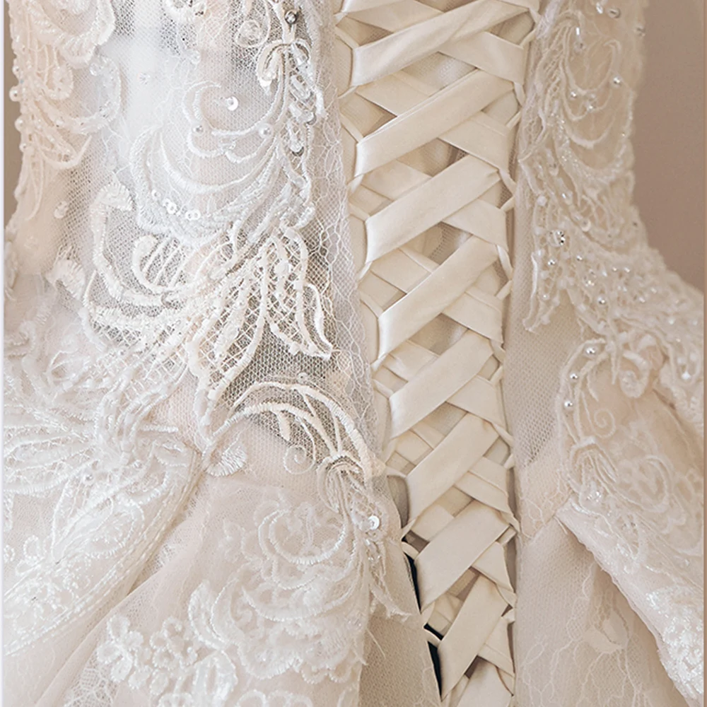 Vestido de Casamento роскошное бальное платье с аппликацией из бисера свадебные платья