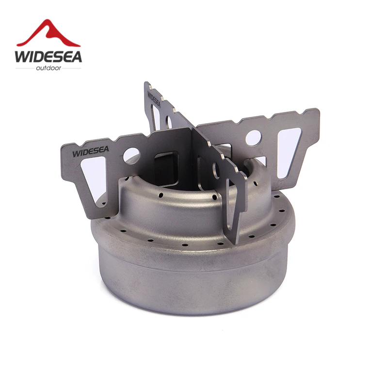 

Widesea Mini Titanium Camping Alcohol Stove Outdoor Camping Cooking Picnic Liquid Spirit Burner Rack Combo set Cross stand