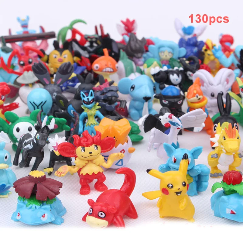 

TAKARA TOMY Pokemon Dolls Pocket Monster Pikachu Figures Model Toys Action Figure Kids Gifts 5CM 130pcs