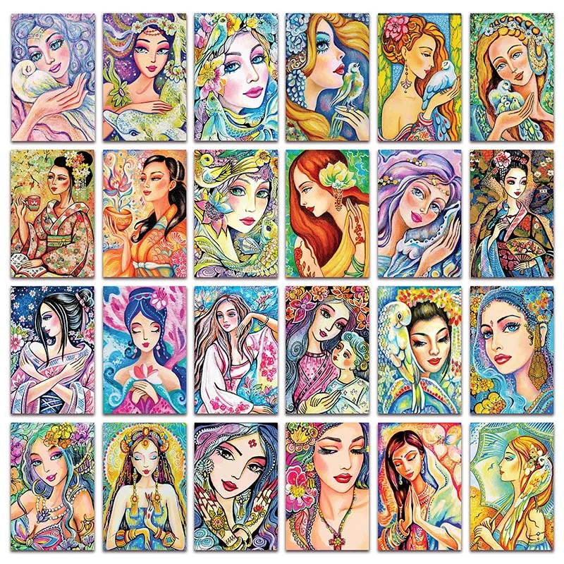 

New DIY Full Diamond mosaic Flowers Fairy girl Diamond painting embroidery cross stitch Sexy Beauty picture Home decor E078