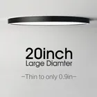 Ультратонкий потолочный светодиодный светильник, большая лампа для спальни, кухни, гостиной, 20 дюймов