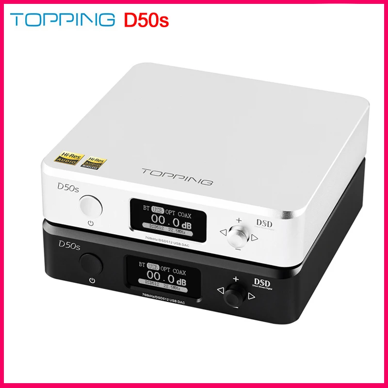 TOPPING D50s ES9038Q2M * 2 DAC Bluetooth 5 0 LDAC DSD512 32 бит/768K Hi Res аудио HIFI декодер|Цифро-аналоговые