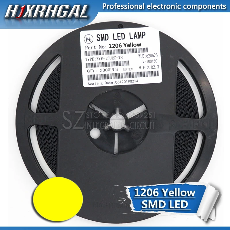 1 шт. желтый светодиод 1206 SMD светильник и оригинальный hjxrhgal|Диоды| |