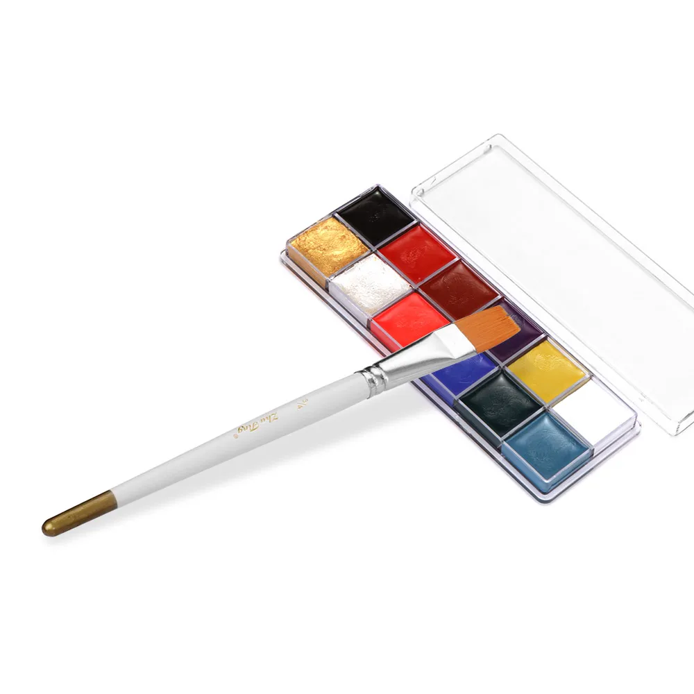 12 цветов одноцветная масляная краска для лица пигментная смазка набор краски 6