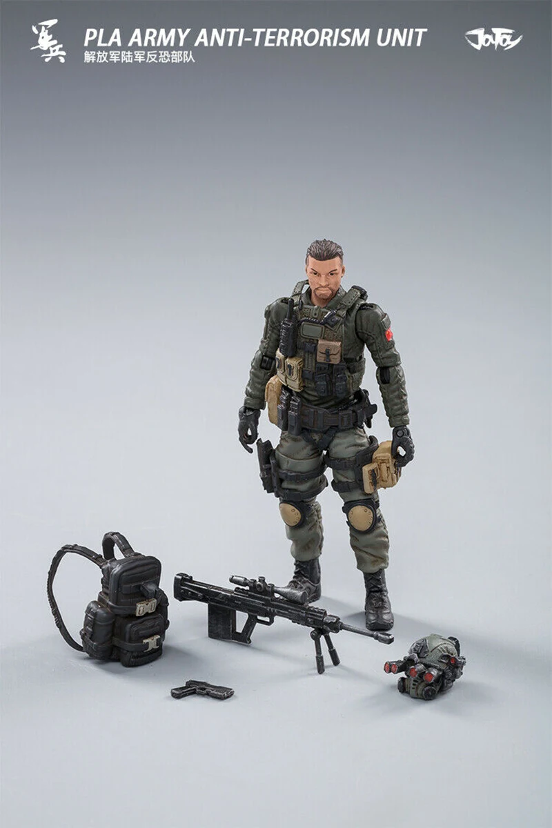 

In Stock JOYTOY 81911041 1/18 PLA Army Anti-Terrorism Unit Soldier 10.5cm Mini Action Figure Model Set Doll