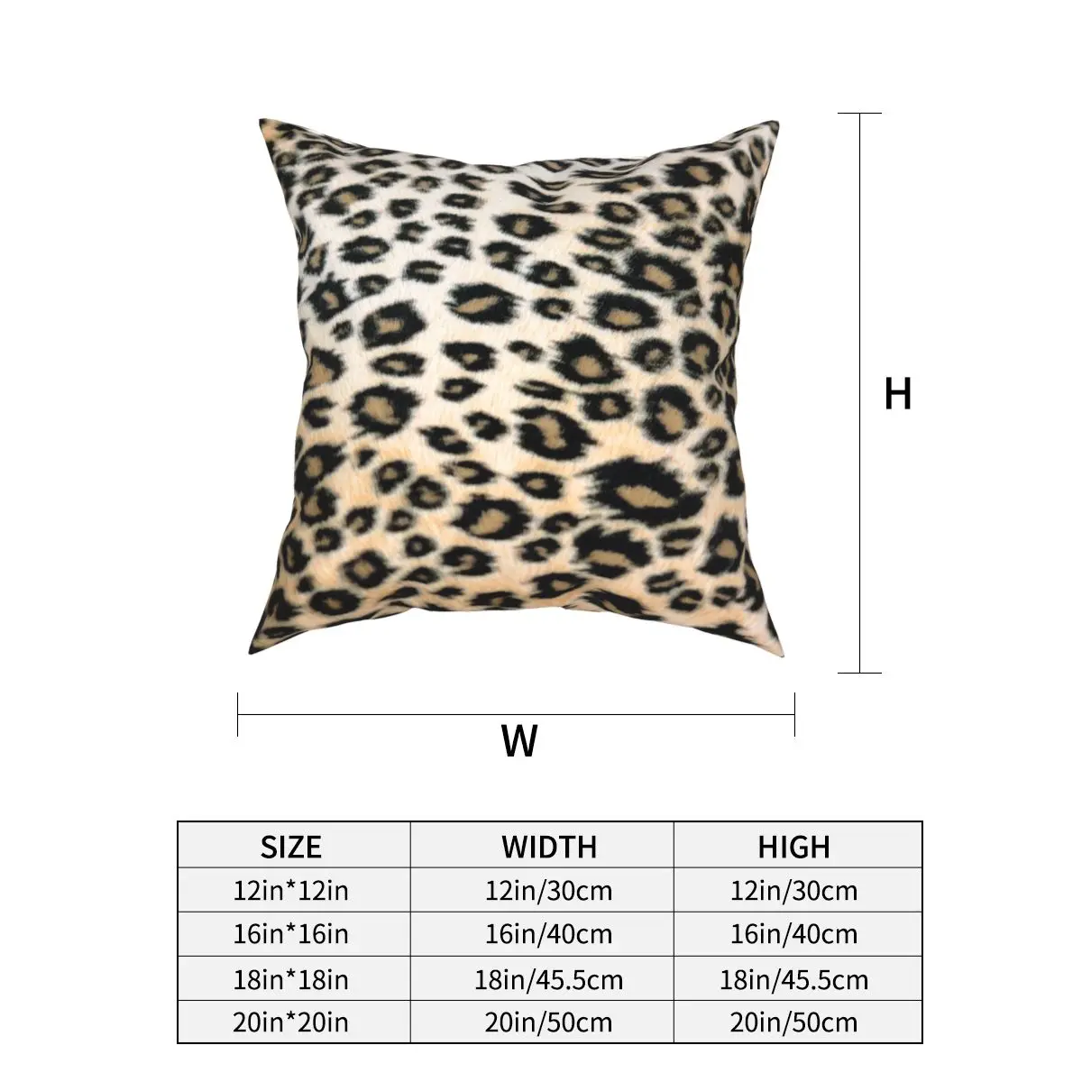 

Leopard Skin Pattern Pillowcase Printing Polyester Cushion Cover Decoration Throw Pillow Case Cover Sofa Zippered 40*40cm