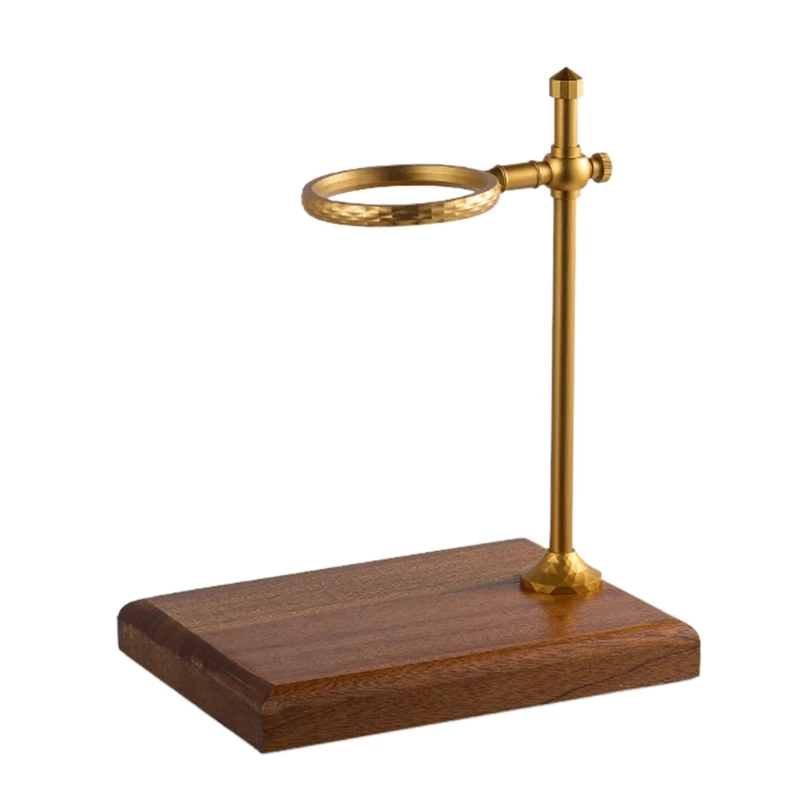 

Pour Over Coffee Maker Stand with Vintage Wooden Base Adjustable Height Rack Dripper Filter Cup Holder for Manual Brewing