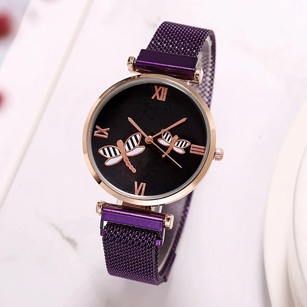 

Fashion Magnet Watch For Women Luxury Ladies Wrist watches Quartz Female Watches Round Clock Crystal Watch Party Dress Gifts