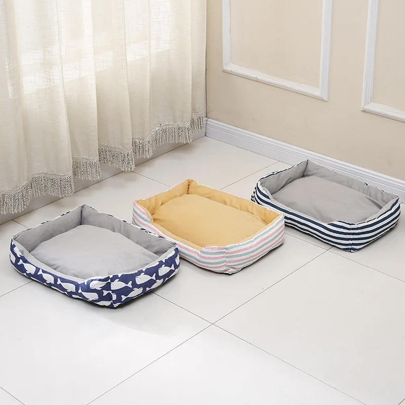 

Летний всесезонный коврик для домашних животных Kennel, разборный и стираемый, маленький и средний размер, кровать для собак и кошек, принадлеж...