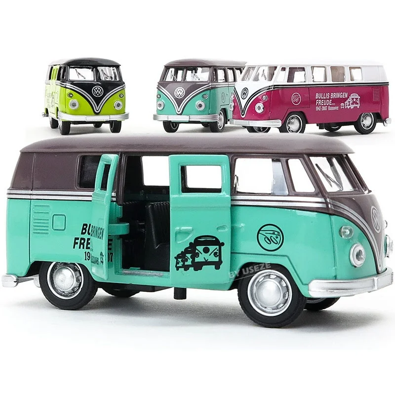 1:36 Ретро VW Bus литая легированная модель коллекция автомобилей подарок для