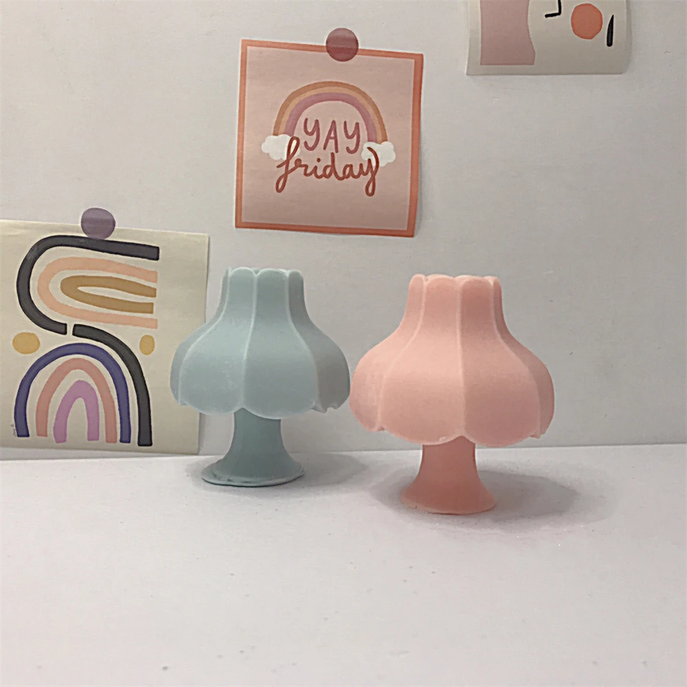 

3D Fancy Candle Silicone Mold Retro Table Lamp Design Aromatherapy Candle Making Plaster Decoration Mold