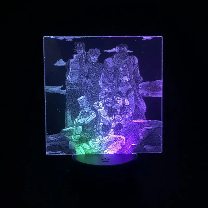 

JoJo Bizarre Adventure Stardust Crusaders Japanese Anime Manga Remote Control Two Tone Lamp Two Tone Led Light Two Tone 3D Lamp