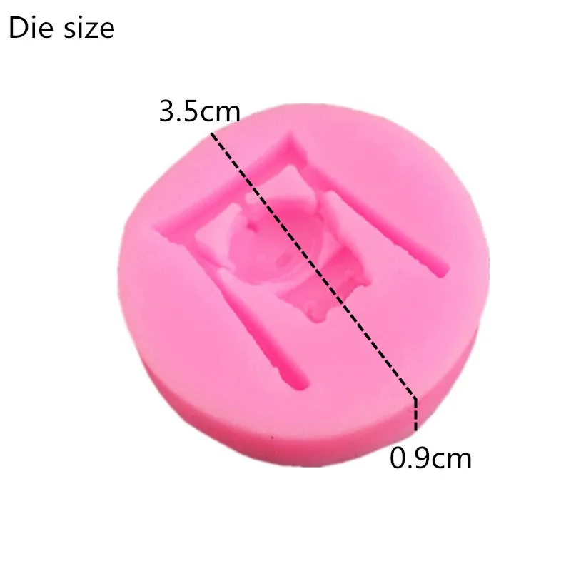 Силиконовая детская форма в форме качели для украшения шоколадного торта