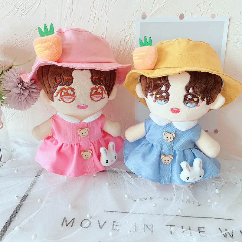 

NEW 20cm doll clothes Lovely rabbit Carrot Dress dolls accessories for our generation Korea Kpop EXO idol Dolls gift DIY Toy