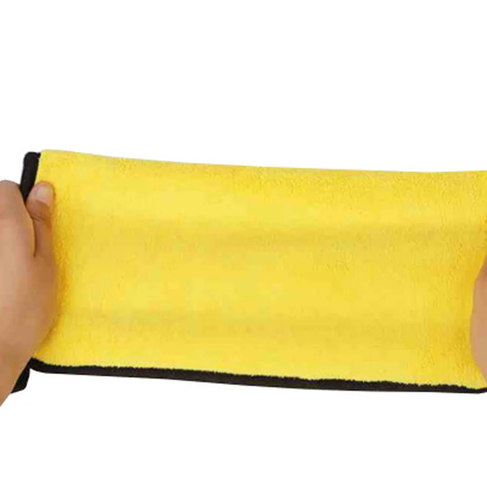 Полотенце для чистки автомобиля Коралловая бархатная ткань двусторонняя