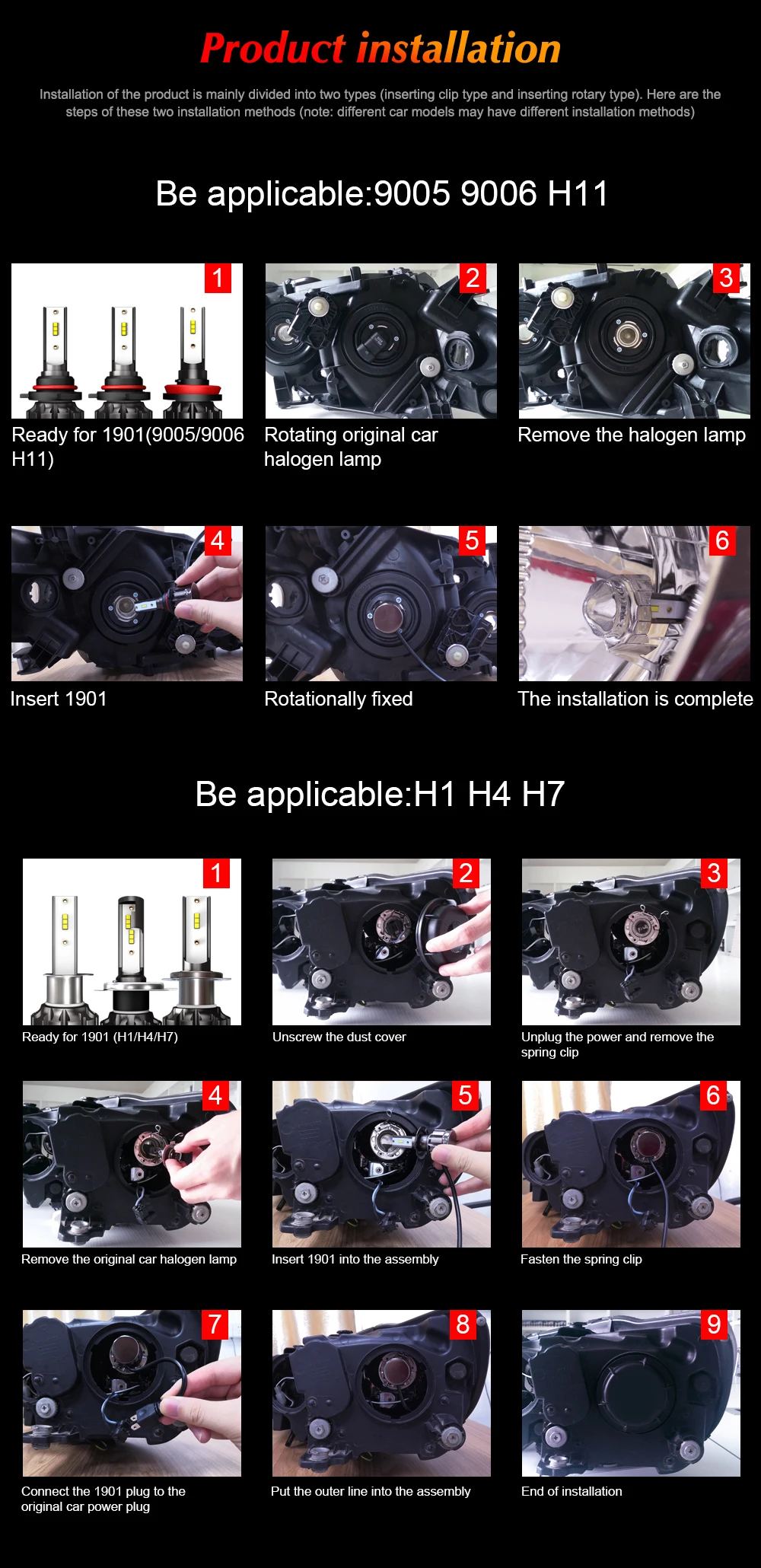 H7 светодиодный H1 HB2 H8 H9 881 9005 9006 HB4 HB3 H10 H13 bi 12V H4 светодиодный фар автомобиля лампы 6000K супер светодиодный светильник сильный рассеивания тепла