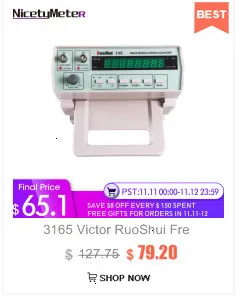 3165 Victor RuoShui счетчик частоты Высокое разрешение счетчик частоты настольный 0,01 Гц~ 50 МГц 50 МГц~ 2,4 ГГц