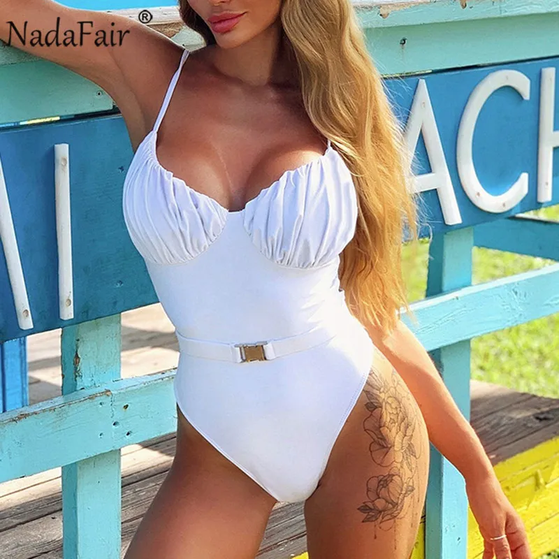 Nadafair сексуальное бикини 2020 Леопардовый белый черный купальник женская пляжная