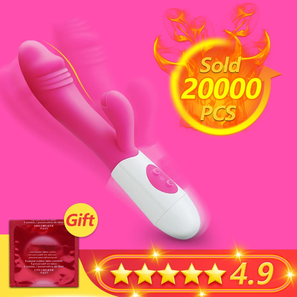 G Spot фаллоимитатор кролик вибратор для женщин двойная вибрация Силиконовый