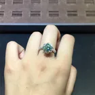 Кольцо обручальное женское, из серебра 925 пробы, с бриллиантом огранки 2 карата, 8 мм, D