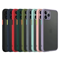 luxury matte case for iphone 12 xxsxr6s78 plus 11 pro max camera lens protection shockproof fashion phone cover 100pcslot