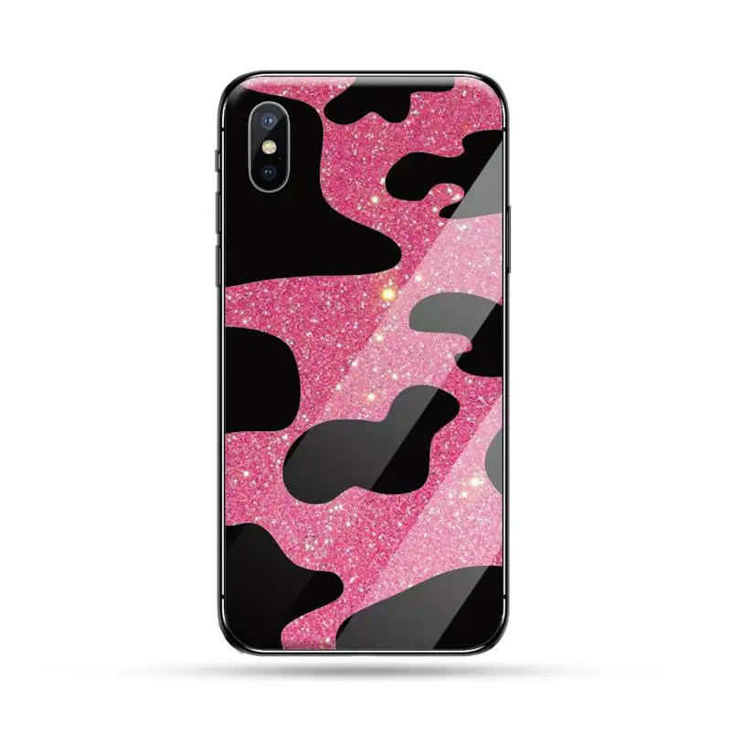 

bling luxury pattern Luxury Phone Case coque Funda shell Tempered glass For iphone 6 6S 7 8 plus X XS XR 11 12 mini PRO MAX