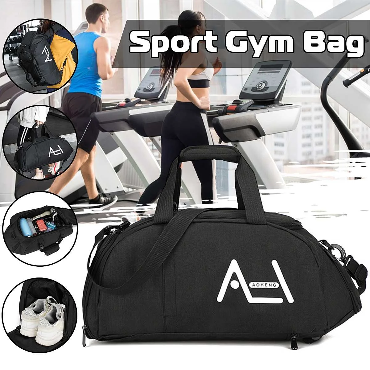 

Men Women Gym Bags Sport Fitness Bag Multifunctional Tote Gym Bags For Shoes Storage Outdoor Travel Anti-Theft Laptop Backpack